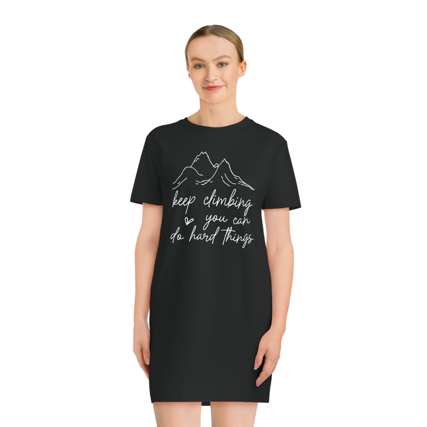 Keep Climbing, Women's Spinner T-Shirt Dress, Printed