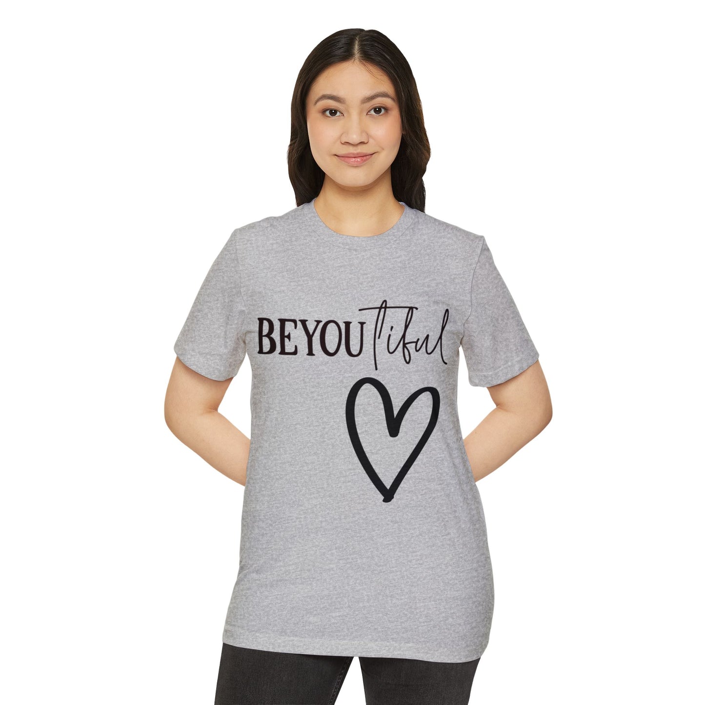 BeYOUtiful, Unisex Organic Cotton T-shirt, Printed