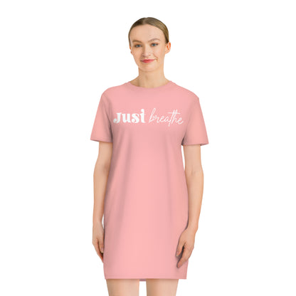 Just Breathe, Women's Spinner T-Shirt Dress, Printed