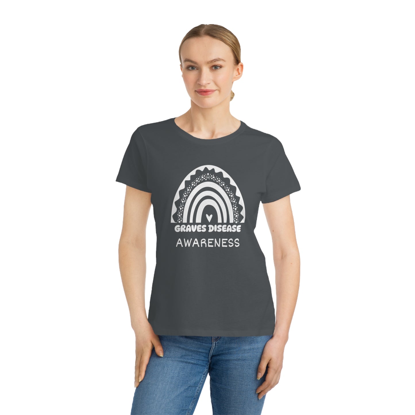 Graves Disease Big Awareness Rainbow | Women's Lightweight, Organic Classic T-shirt