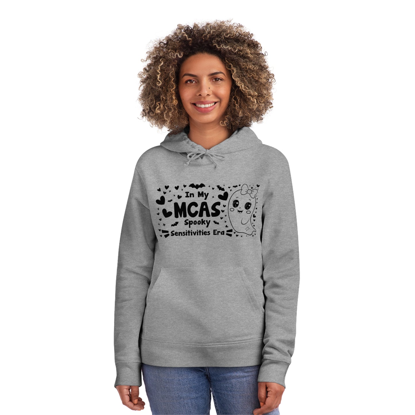 In My MCAS Spooky Sensitivities Era, Unisex Organic Drummer Hoodie, Printed