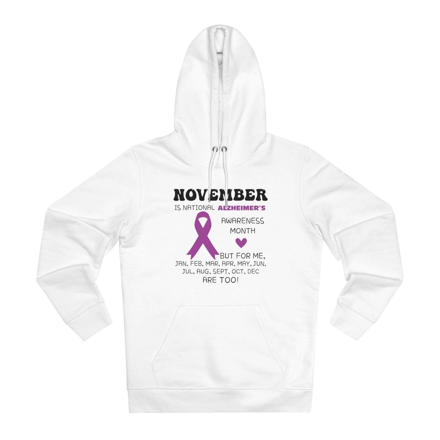 Awareness Month - Alzheimer's in Pastel Aesthetic | Unisex Heavy Blend Organic Hoodie Sweatshirt