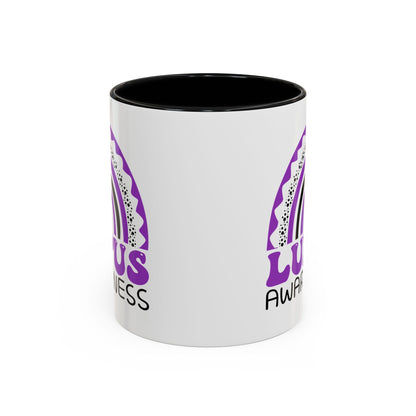 Lupus Big Awareness Rainbow | Lead-free Accent Coffee Mug (11, 15oz)