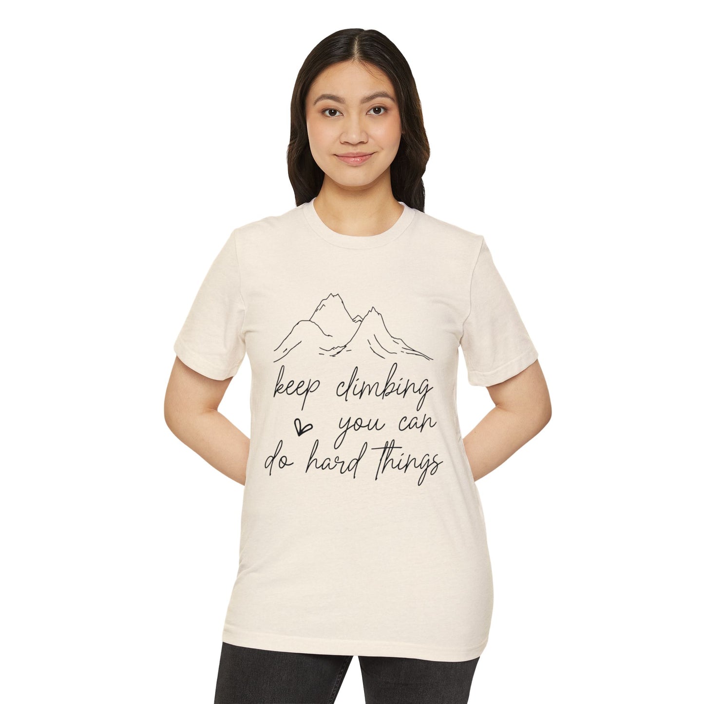 Keep Climbing, Unisex Organic Cotton T-shirt, Printed