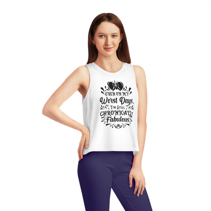 Even on My Worst Days, Women's Dancer Cropped Tank Top, Printed