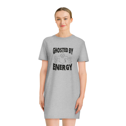 Ghosted by Energy with Spooky Ghosts, Women's Spinner T-Shirt Dress, Printed