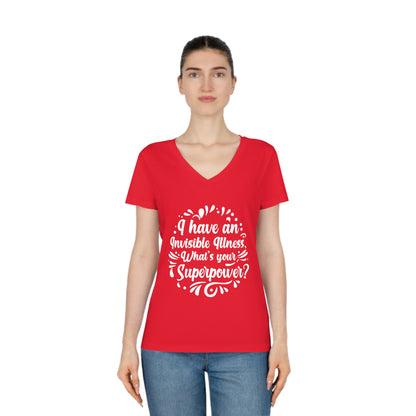 I have an Invisible Illness, Women's Evoker V-Neck T-Shirt, Printed