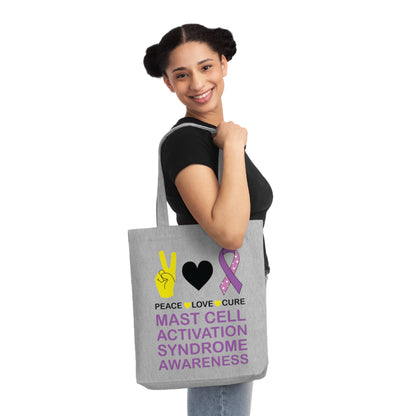 Peace Love Cure - Mast Cell Activation Syndrome, Organic Tote, Printed