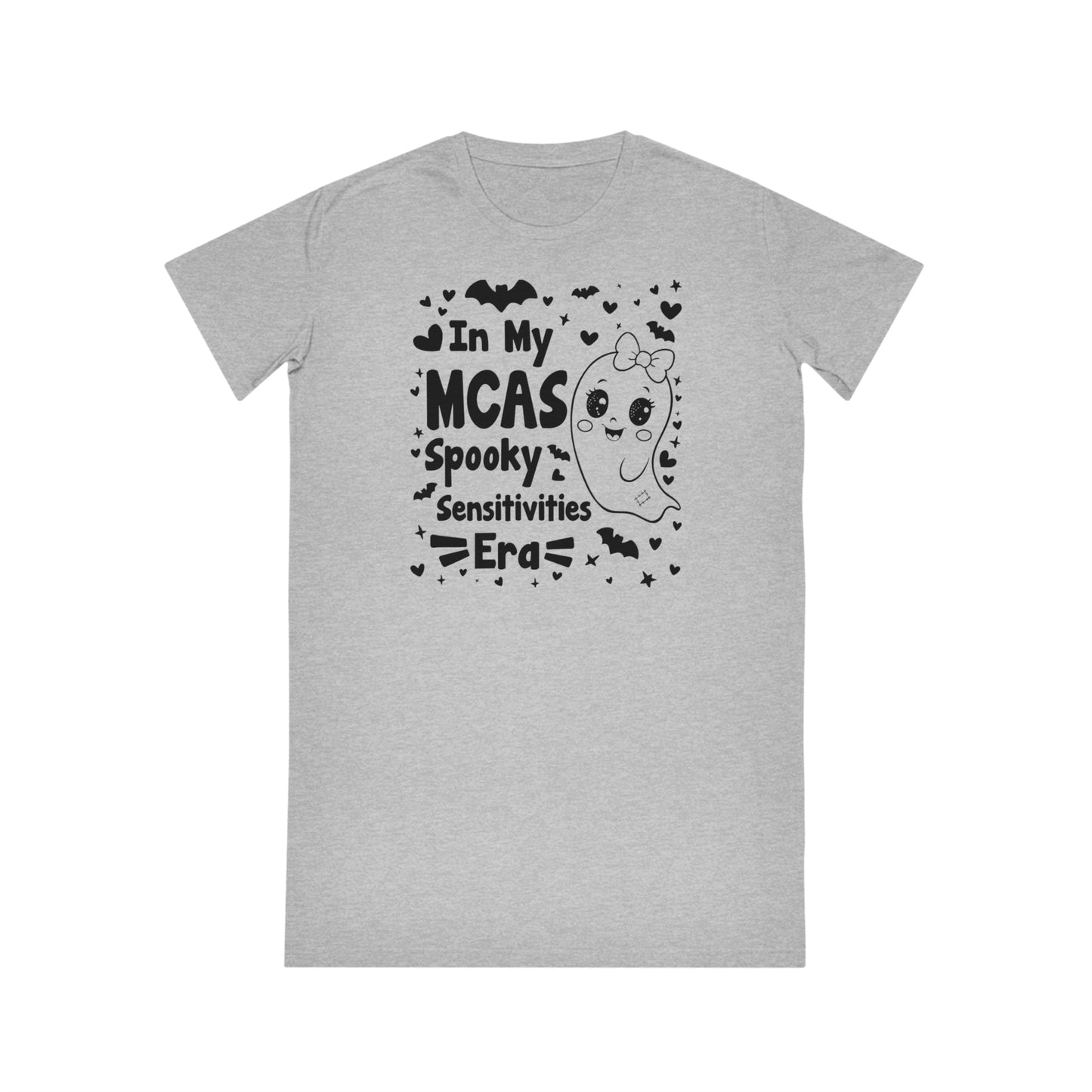 In My MCAS Spooky Sensitivities Era, Women's Spinner T-Shirt Dress, Printed