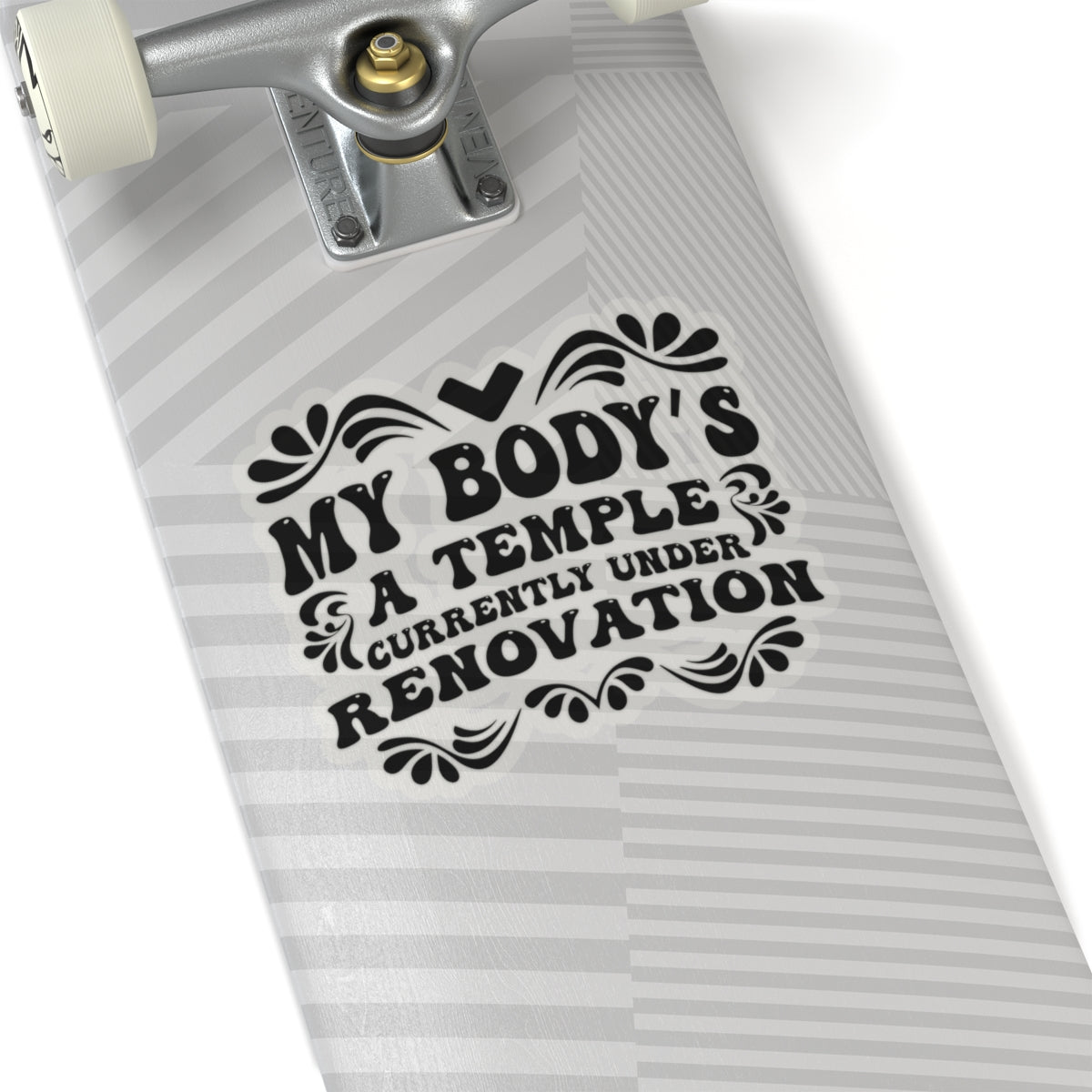 My Body's A Temple..., Sticker (Black)