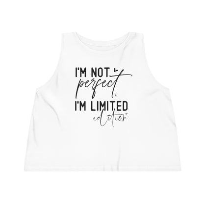 I'm Not Perfect, Women's Dancer Cropped Tank Top, Printed