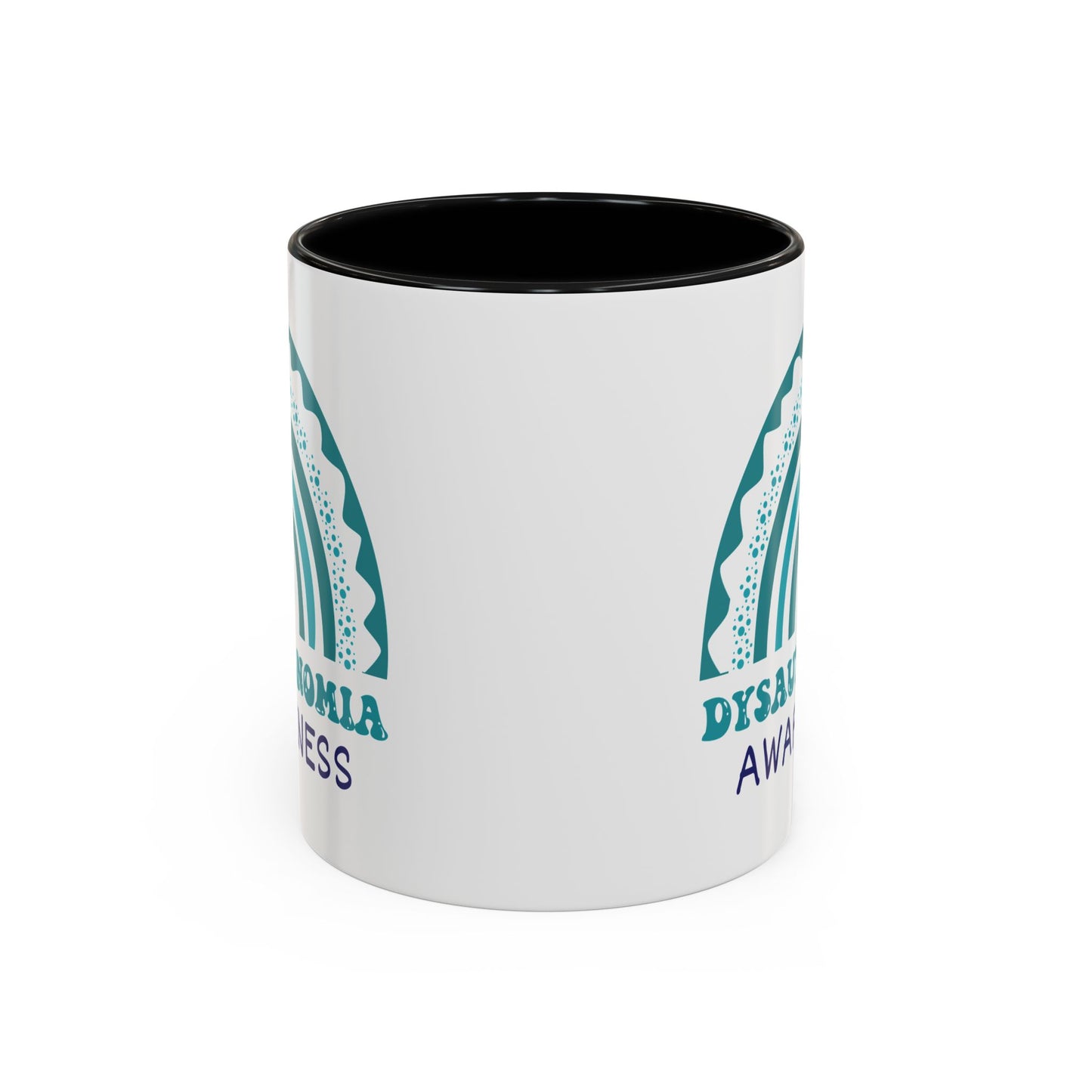 Dysautonomia Big Awareness Rainbow | Lead-free Accent Coffee Mug (11, 15oz)