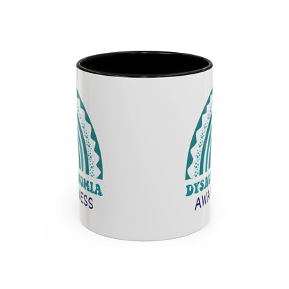 Dysautonomia Big Awareness Rainbow | Lead-free Accent Coffee Mug (11, 15oz)