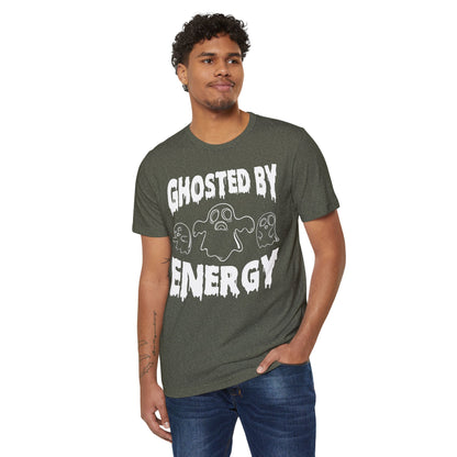 Ghosted by Energy with Spooky Ghosts, Unisex Organic Cotton T-shirt, Printed