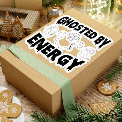 Ghosted by Energy with Spooky Ghosts, Sticker (Black)