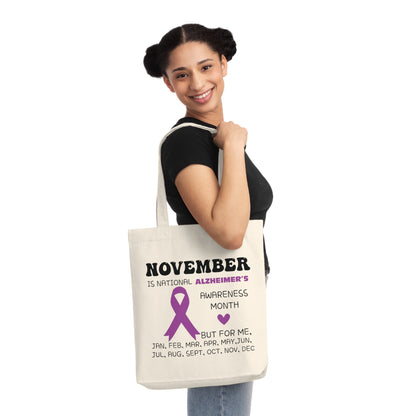 Awareness Month - Alzheimer's, Organic Tote, Printed