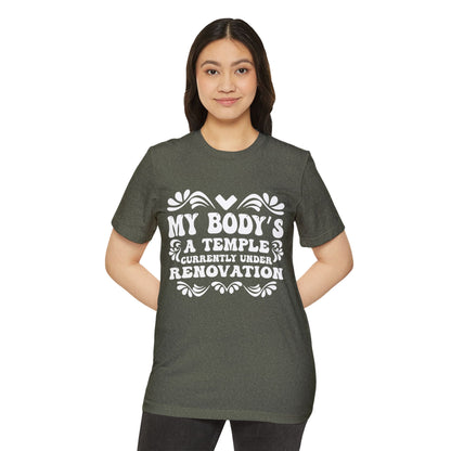 My Body's A Temple..., Unisex Organic Cotton T-shirt, Printed