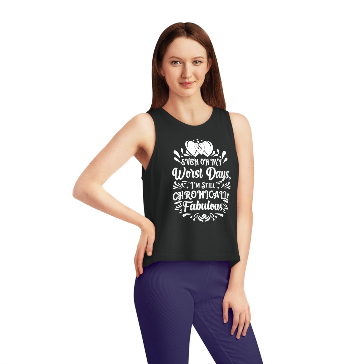 Even on My Worst Days, Women's Dancer Cropped Tank Top, Printed