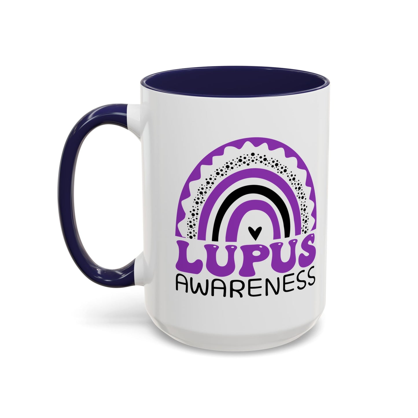 Lupus Big Awareness Rainbow | Lead-free Accent Coffee Mug (11, 15oz)