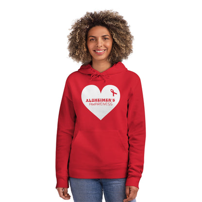 Awareness Heart - Alzheimer's, Unisex Organic Drummer Hoodie, Printed