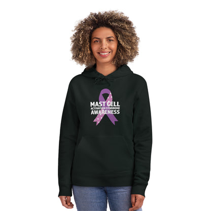 Awareness Ribbon - Mast Cell Activation Syndrome, Unisex Organic Drummer Hoodie, Printed