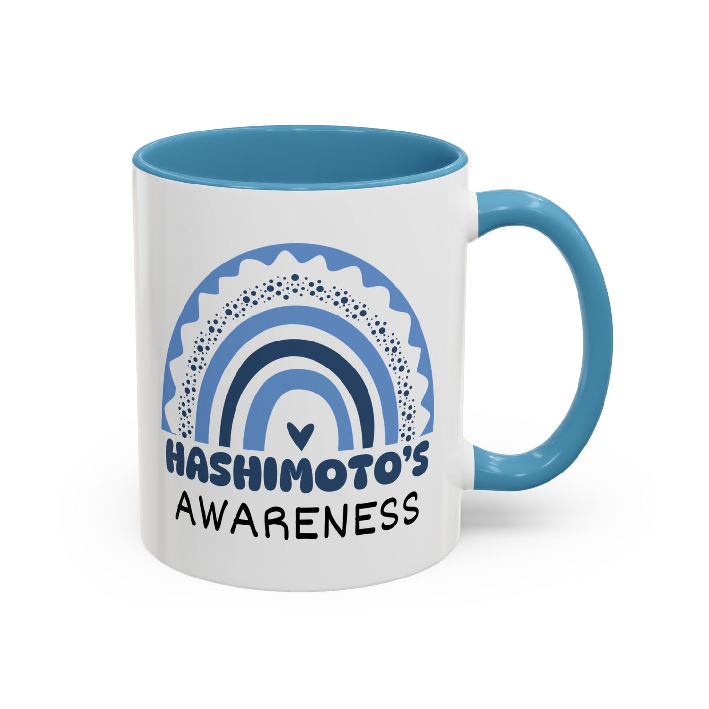 Hashimoto’s Big Awareness Rainbow | Lead-free Accent Coffee Mug (11, 15oz)