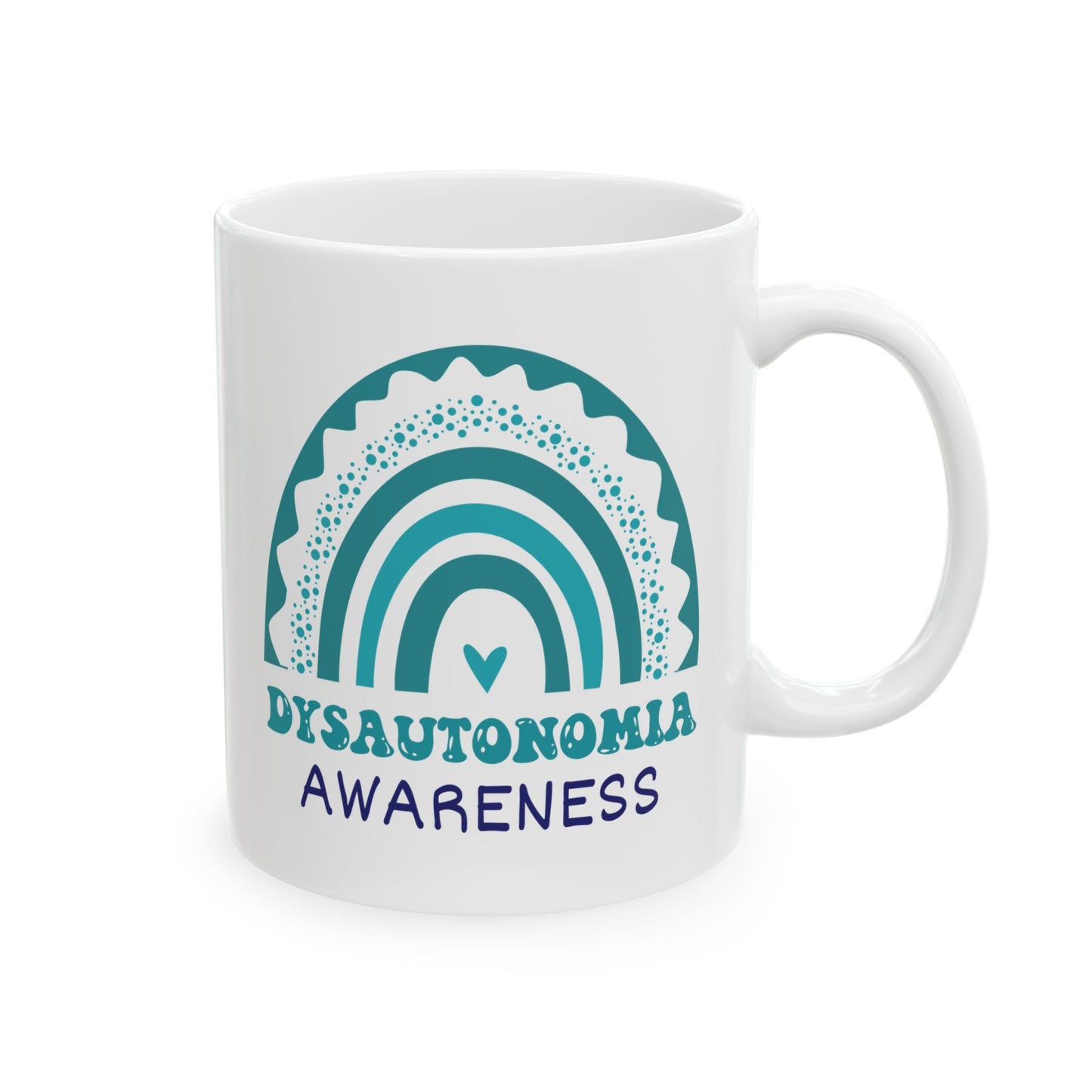 Dysautonomia Big Awareness Rainbow | Lead-free Ceramic Mug, (11oz, 15oz)