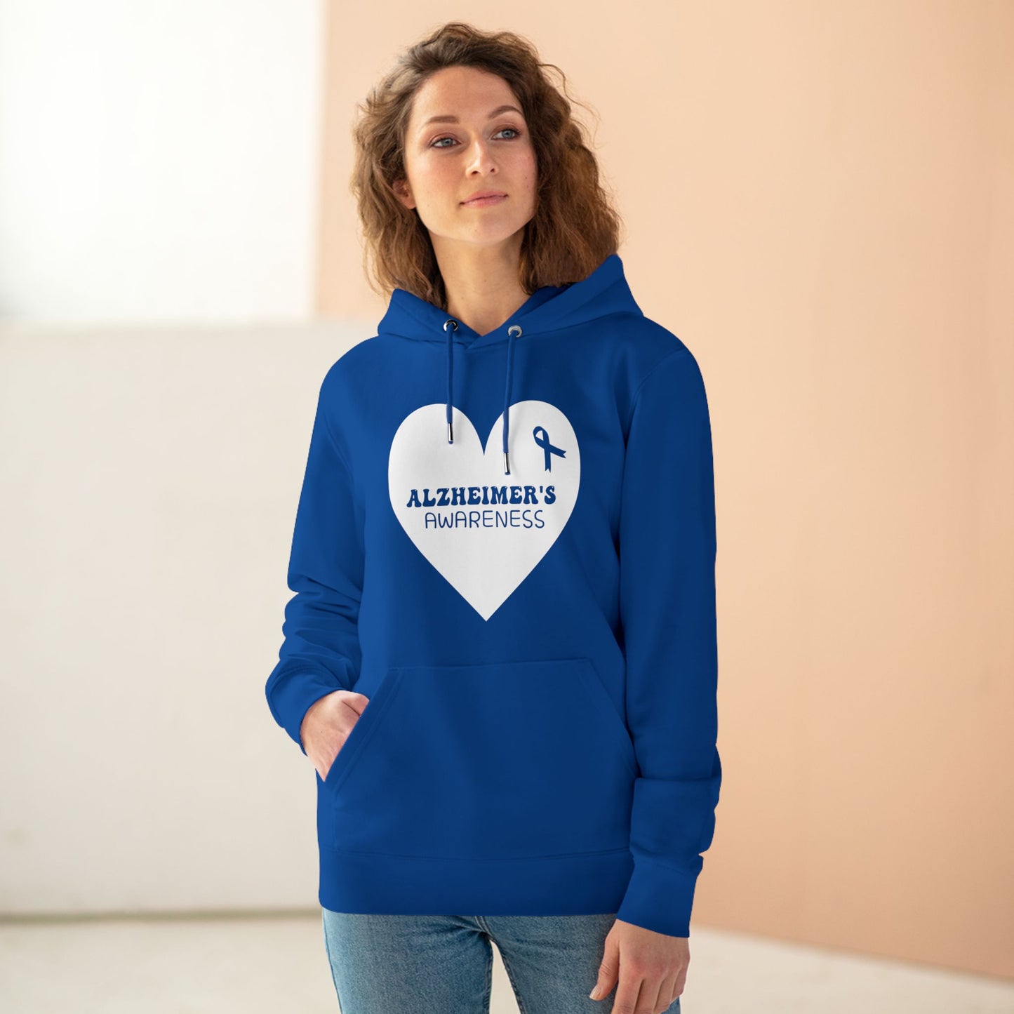 Awareness Heart - Alzheimer's | Unisex Heavy Blend Organic Hoodie Sweatshirt