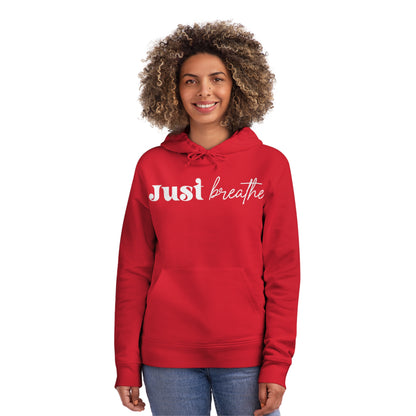 Just Breathe, Unisex Organic Drummer Hoodie, Printed