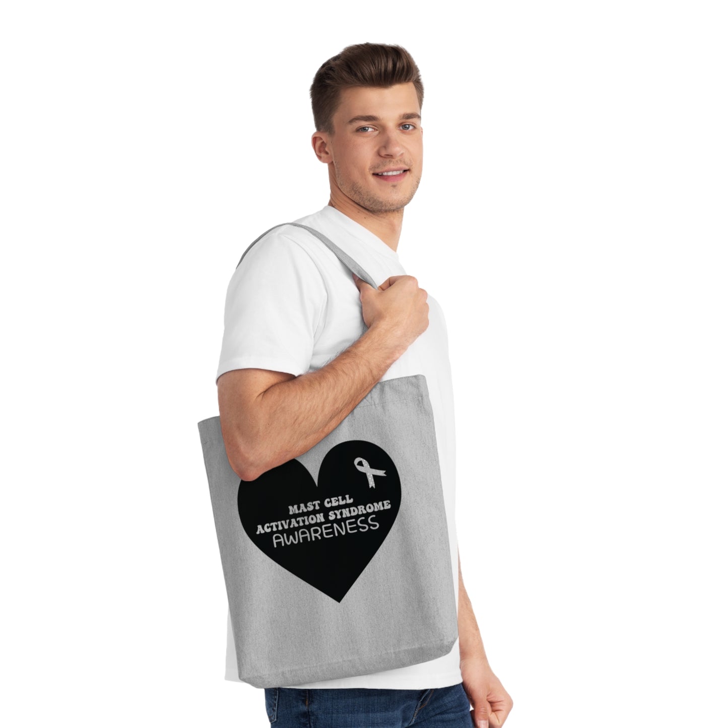 Awareness Heart - Mast Cell Activation Syndrome, Organic Tote, Printed