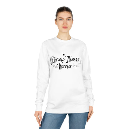 Chronic Illness Warrior, Unisex Organic Long Sleeve Tee, Printed