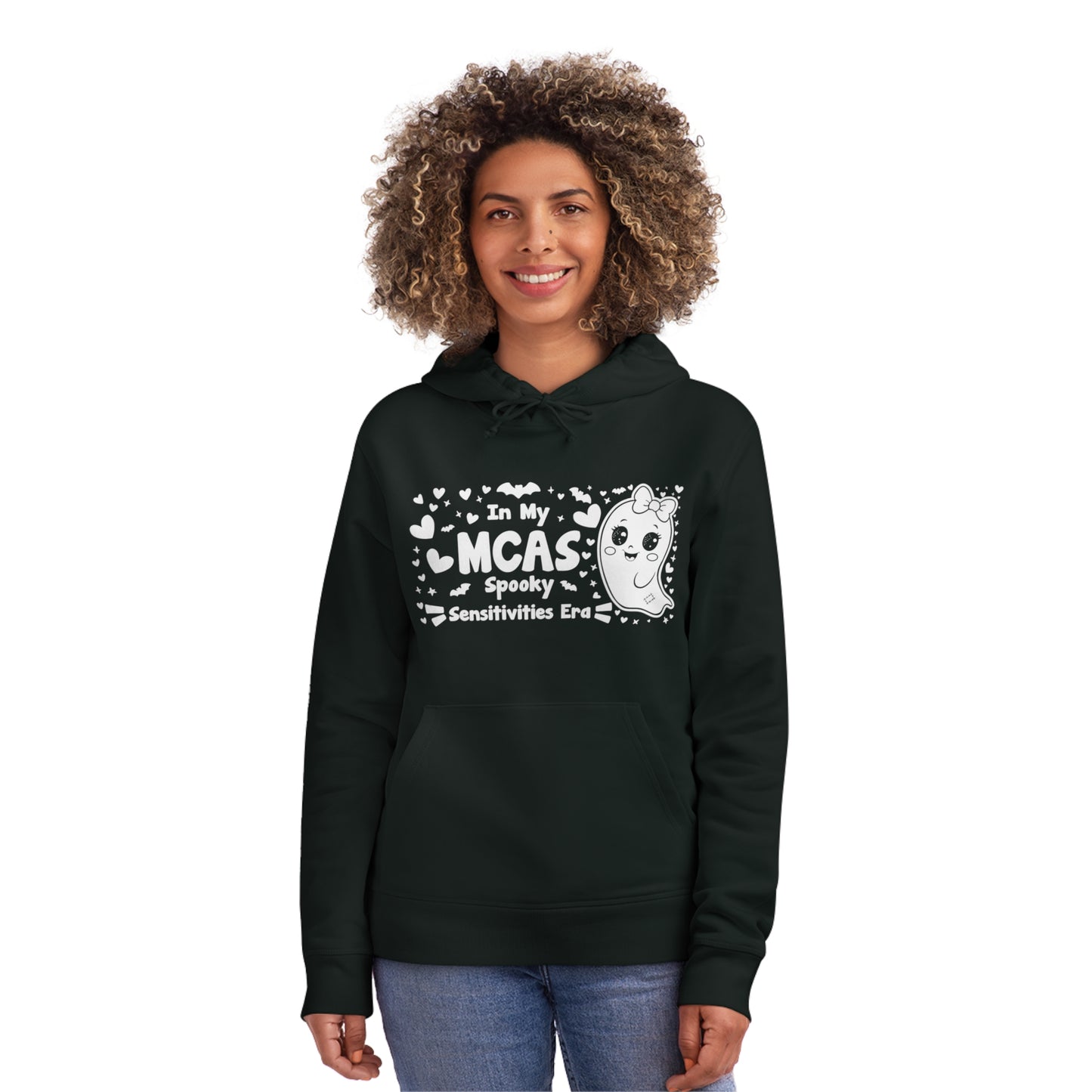 In My MCAS Spooky Sensitivities Era, Unisex Organic Drummer Hoodie, Printed