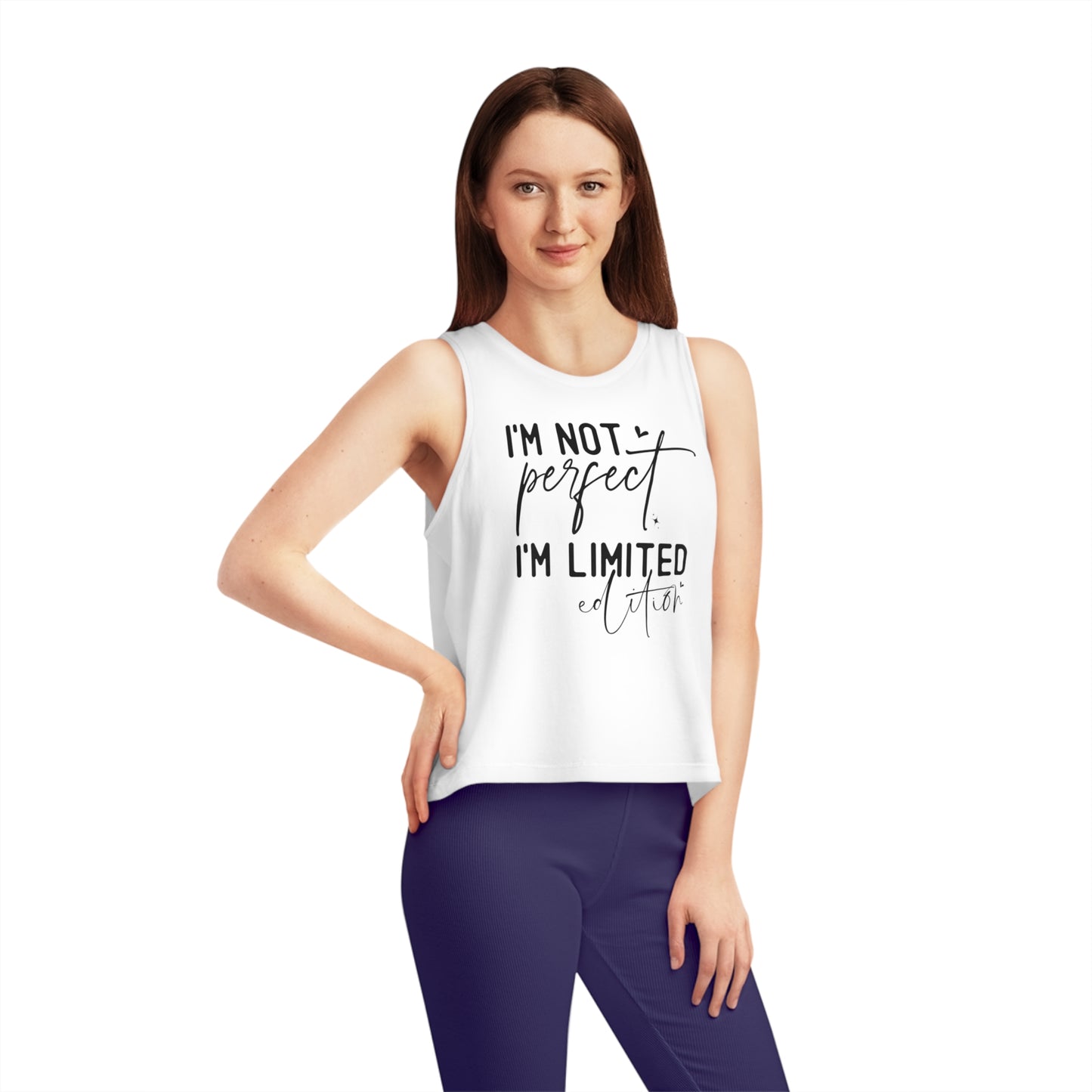 I'm Not Perfect, Women's Dancer Cropped Tank Top, Printed