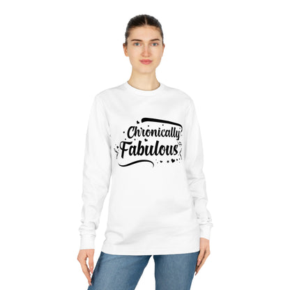 Chronically Fabulous, Unisex Organic Long Sleeve Tee, Printed