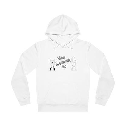 Embracing My Haunted Health Vibes, Unisex Organic Drummer Hoodie, Printed