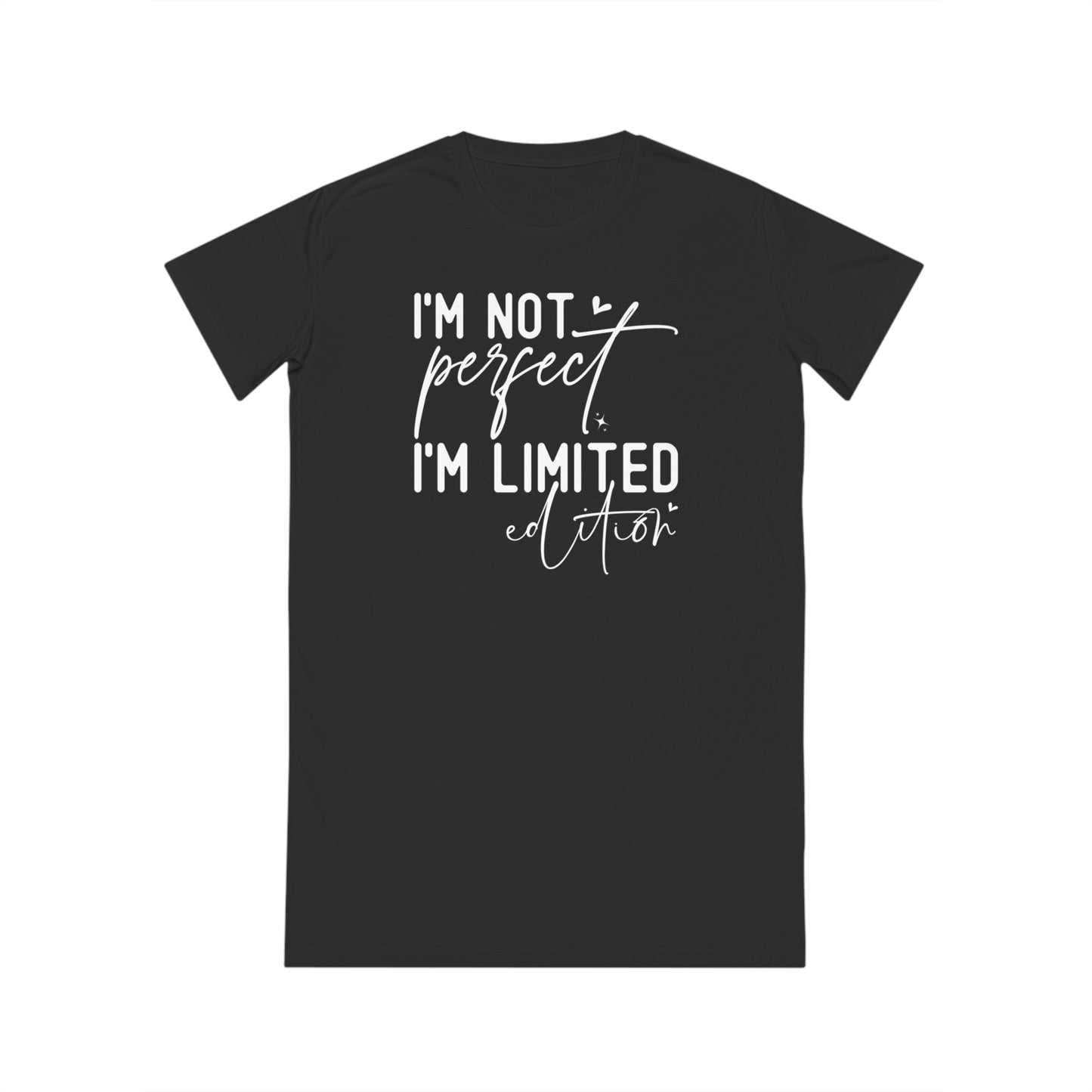 I'm Not Perfect, Women's Spinner T-Shirt Dress, Printed