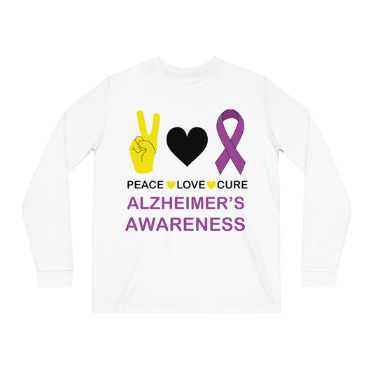 Peace Love Cure - Alzheimer's, Unisex Organic Long Sleeve Tee, Printed