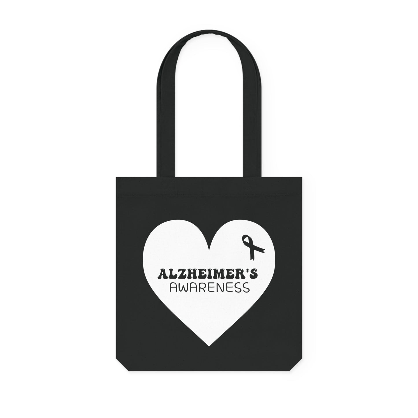 Awareness Heart - Alzheimer's, Organic Tote, Printed