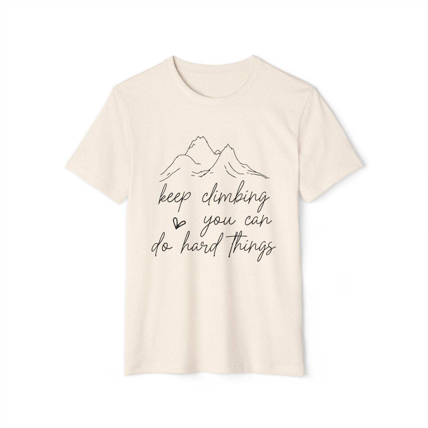 Keep Climbing, Unisex Organic Cotton T-shirt, Printed