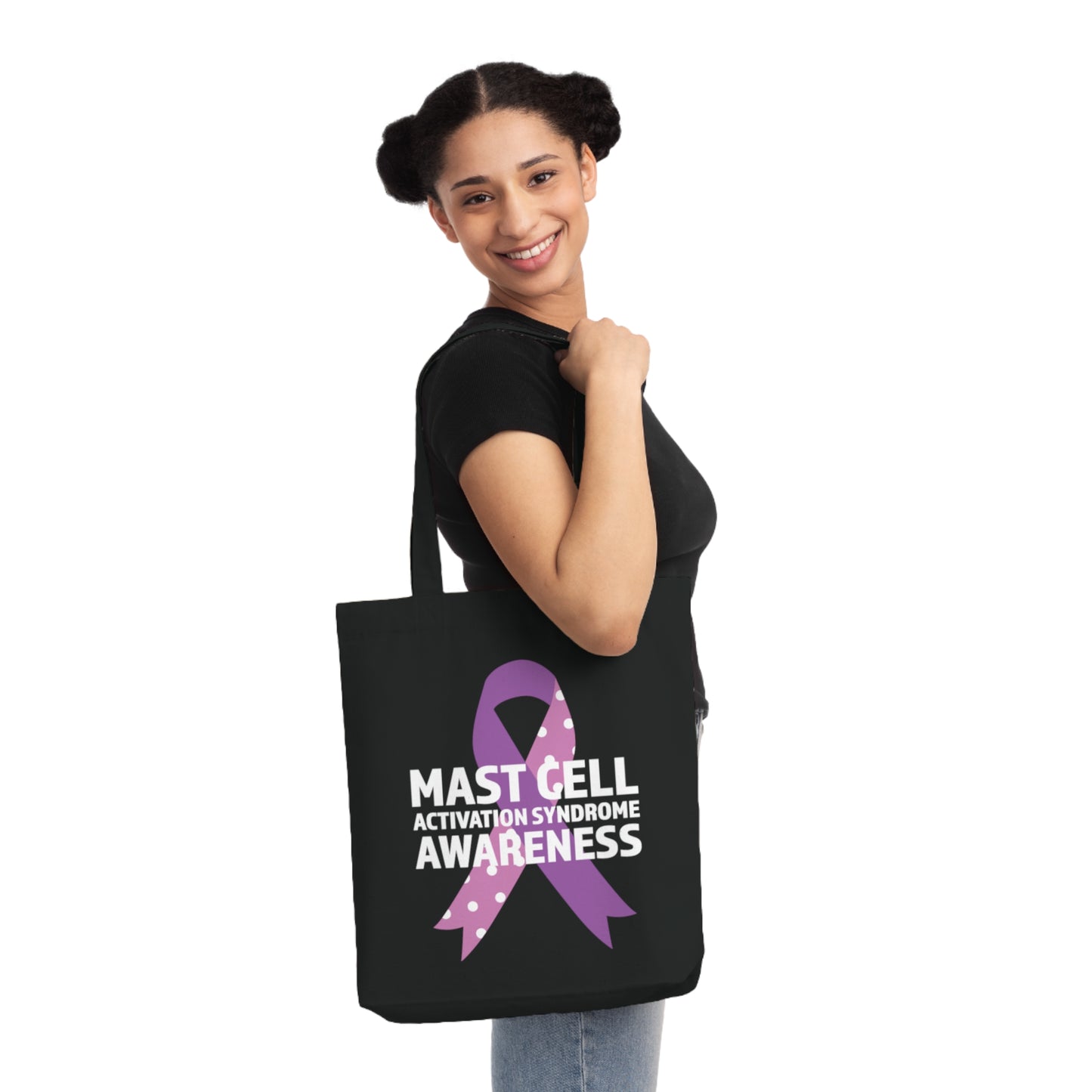 Awareness Ribbon - Mast Cell Activation Syndrome, Organic Tote, Printed