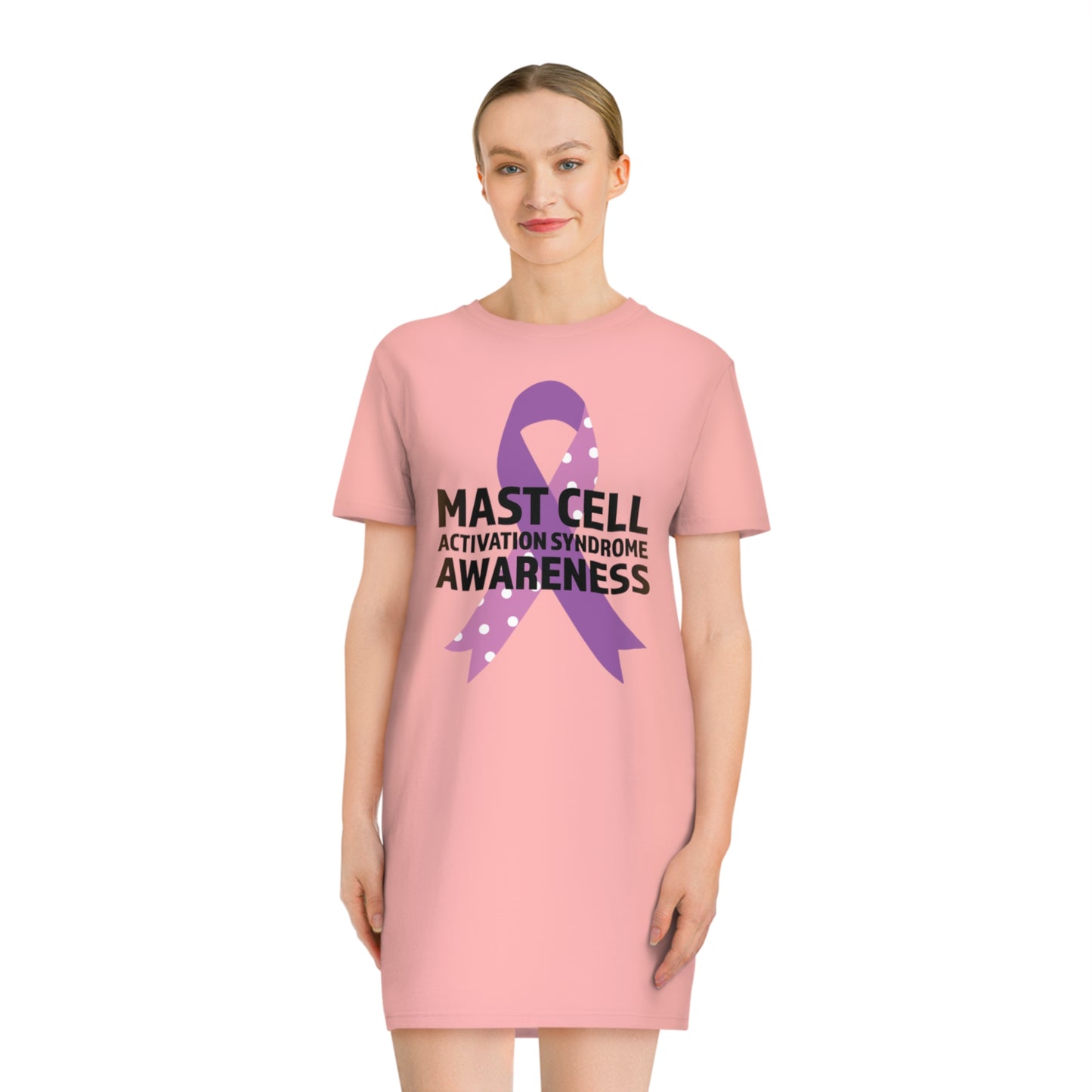 Awareness Ribbon - Mast Cell Activation Syndrome, Women's Spinner T-Shirt Dress, Printed