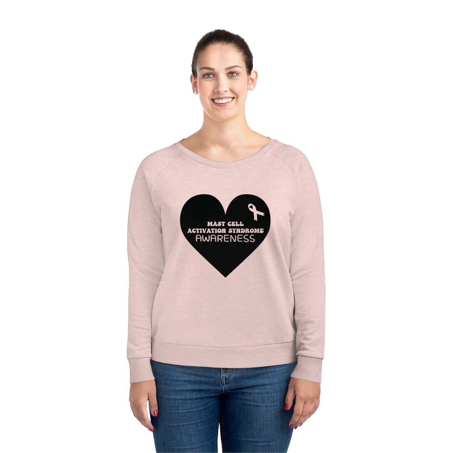 Awareness Heart - Mast Cell Activation Syndrome, Women's Dazzler Relaxed Organic Fit Sweatshirt, Printed