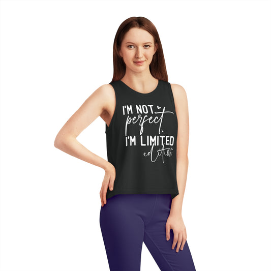 I'm Not Perfect, Women's Dancer Cropped Tank Top, Printed