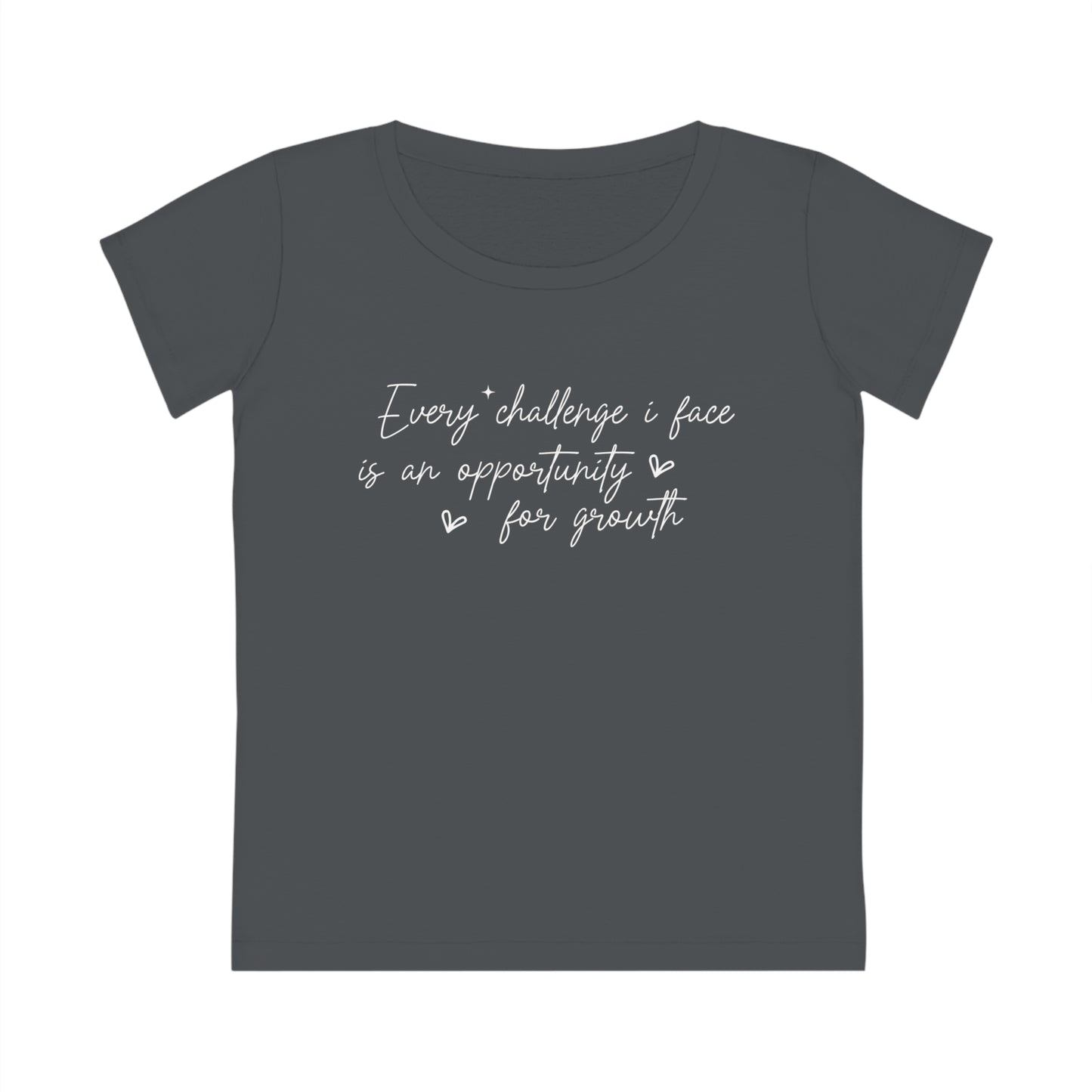 Every Challenge I Face, Women's Jazzer T-shirt (Dark), Printed