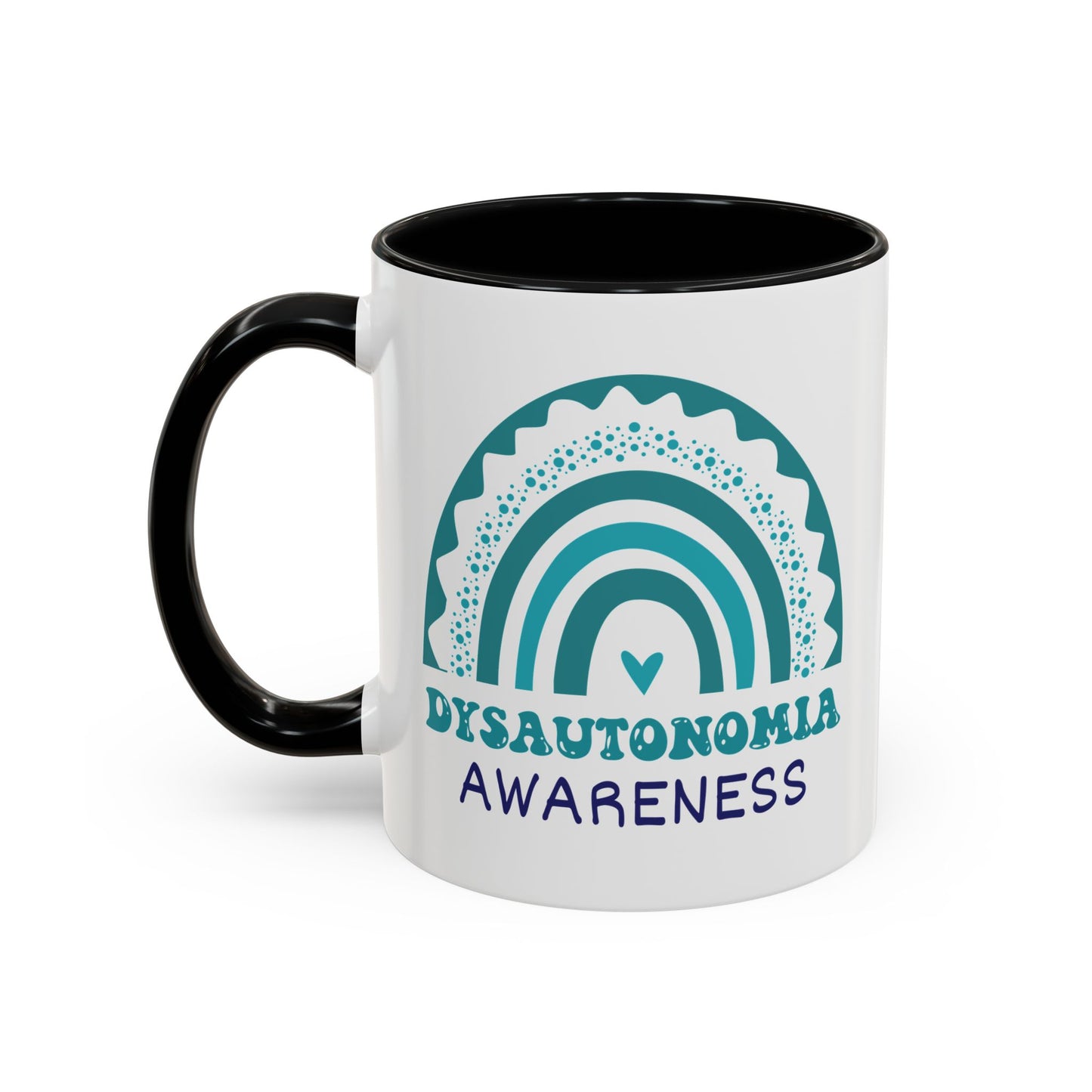 Dysautonomia Big Awareness Rainbow | Lead-free Accent Coffee Mug (11, 15oz)