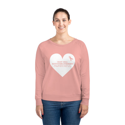 Awareness Heart - Mast Cell Activation Syndrome, Women's Dazzler Relaxed Organic Fit Sweatshirt, Printed