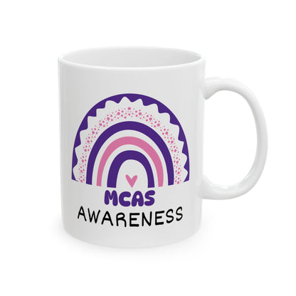 MCAS Big Awareness Rainbow | Lead-free Ceramic Mug, (11oz, 15oz)