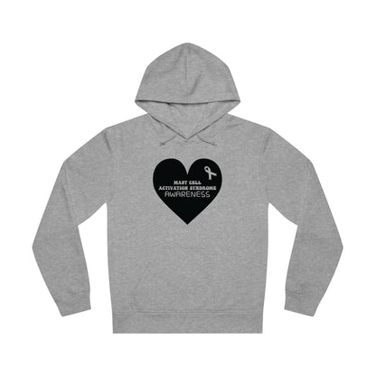 Awareness Heart - Mast Cell Activation Syndrome, Unisex Organic Drummer Hoodie, Printed