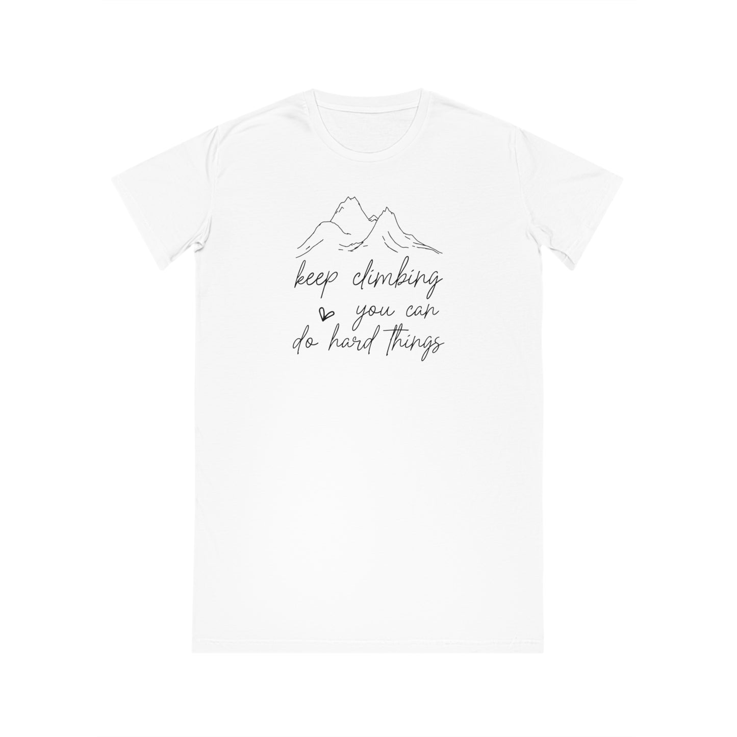 Keep Climbing, Women's Spinner T-Shirt Dress, Printed