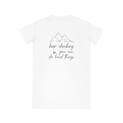 Keep Climbing, Women's Spinner T-Shirt Dress, Printed